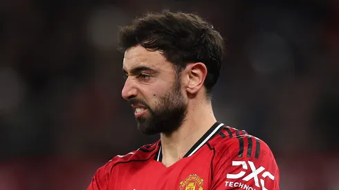 Bruno Fernandes cogita deixar o Manchester United por caos no clube. (Photo by Jan Kruger/Getty Images)