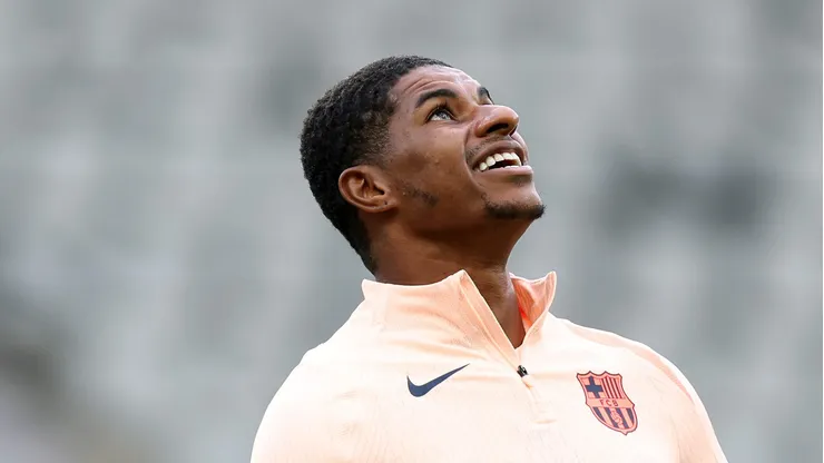 Manchester United não quer Rashford de volta e facilita compra do Barcelona. (Photo by George Wood/Getty Images)