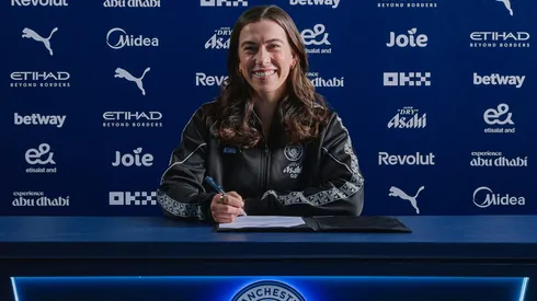 A jogadora é um dos reforços do City para o restante da temporada – Foto: Redes Sociais/Manchester City
