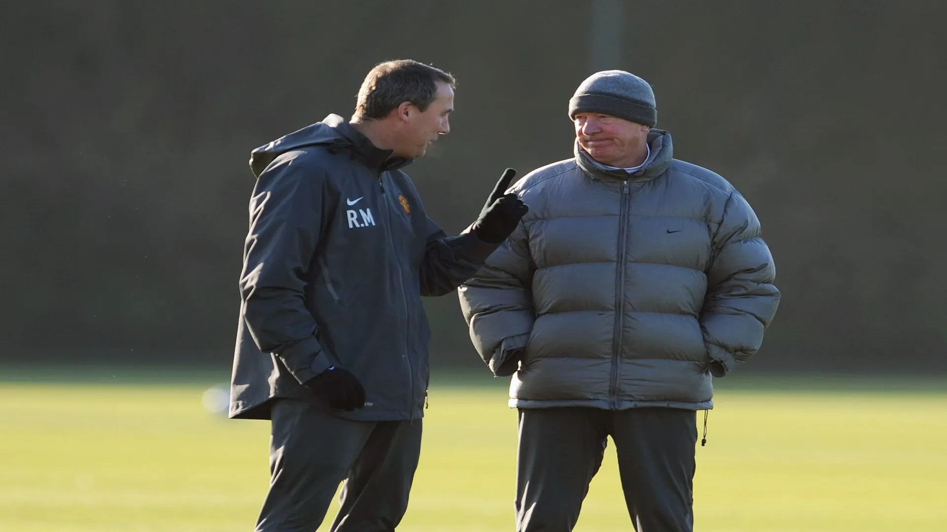 Meulensteen e Alex Ferguson no Manchester United em 2010 – Clint Hughes/Getty Images