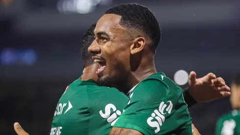 O atacante Allan comemora gol pelo Palmeiras (Fabio menotti/Palmeiras/by Canon)