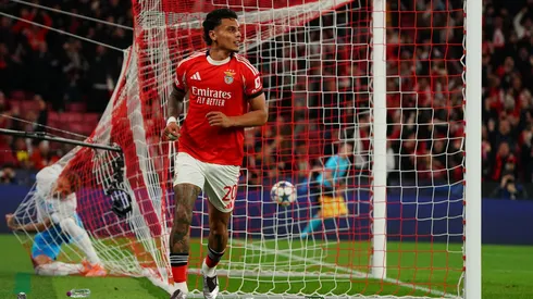 Richard Ríos em jogo do Benfica
