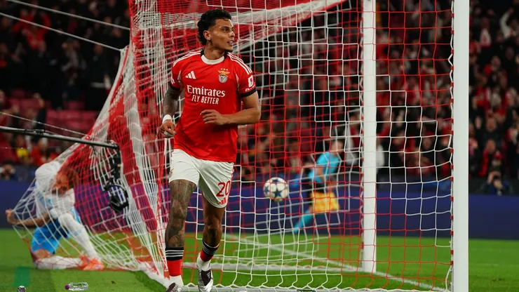 Richard Ríos em jogo do Benfica
