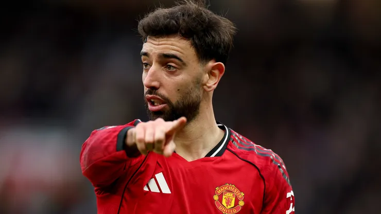 Bruno Fernandes em campo pelo Manchester United. Foto: Michael Regan/Getty Images