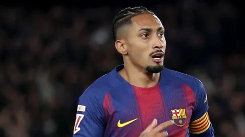 Raphinha é desfalque contra a Real Sociedad. Foto: Eric Alonso/Getty Images
