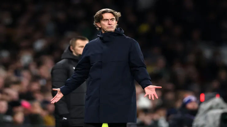 Thomas Frank pode deixar o Tottenham. Foto: Justin Setterfield/Getty Images