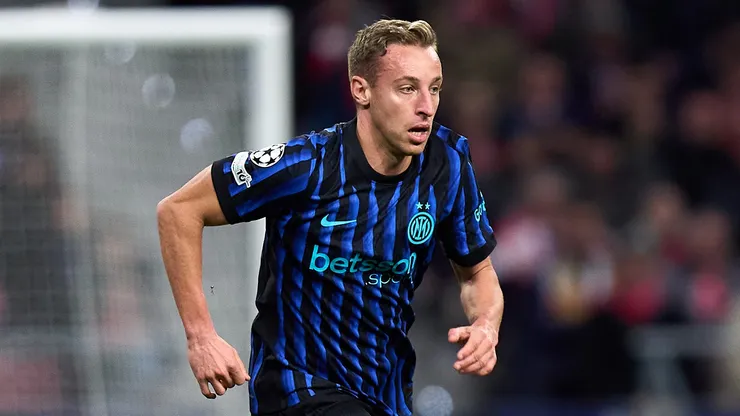 Davide Frattesi em partida da Inter contra o Atlético de Madrid. (Photo by Angel Martinez/Getty Images)