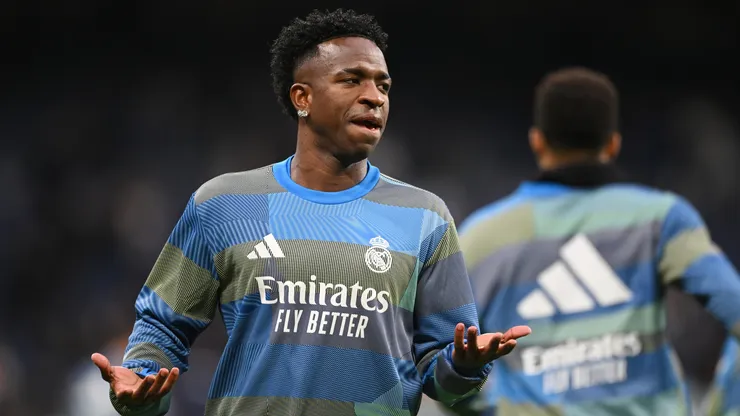 O atacante Vinicius Júnior em jogo do Real Madrid (Denis Doyle/Getty Images)