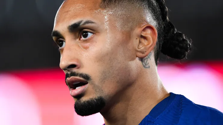 Raphinha em jogo do Barcelona (David Ramos/Getty Images)