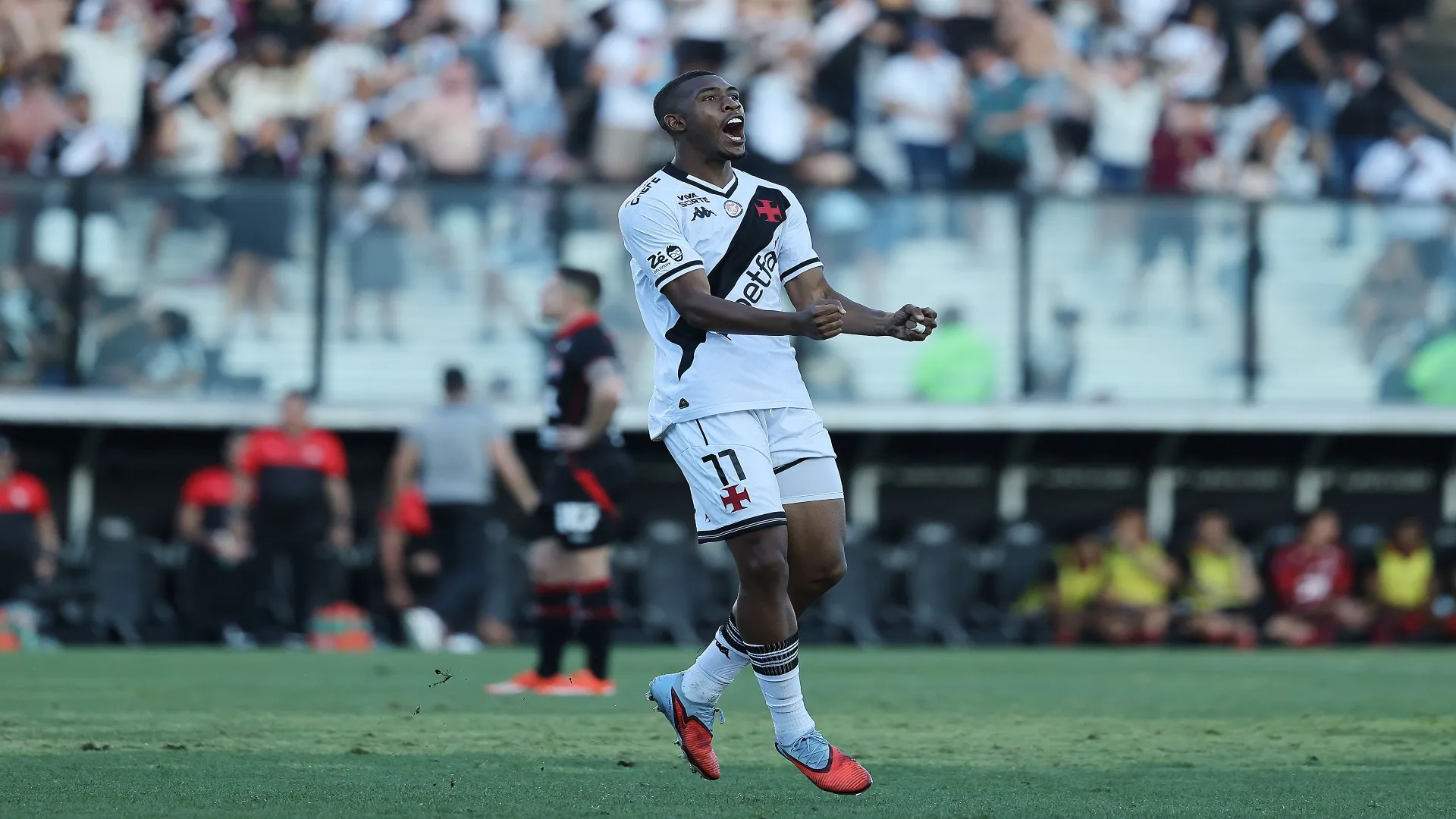 Rayan comemora gol no Brasileirão – Wagner Meier/Getty Images