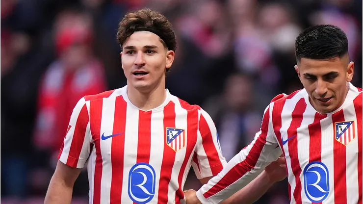Julian Álvarez e Thiago Almada. (Photo by Angel Martinez/Getty Images)