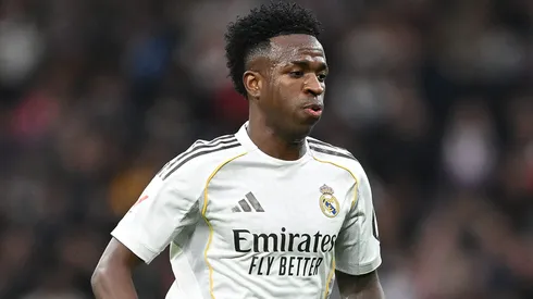 Vini Jr em partida do Real Madrid. (Photo by Denis Doyle/Getty Images)

