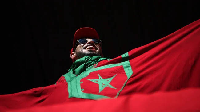Torcedor de Marrocos na Copa do Mundo de 2022 – Laurence Griffiths/Getty Images