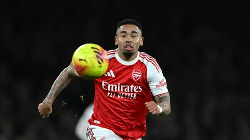O atacante Gabriel Jesus em partida do Arsenal (Shaun Botterill/Getty Images)
