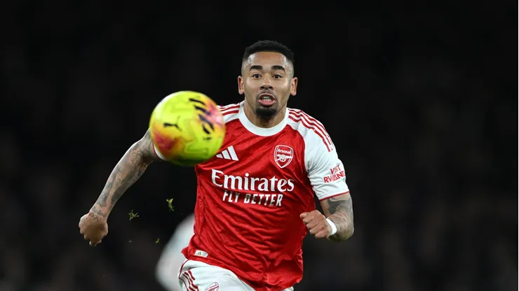 O atacante Gabriel Jesus em partida do Arsenal (Shaun Botterill/Getty Images)