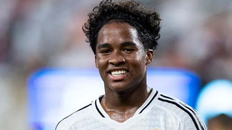 Endrick, do Real Madrid, vive bom momento defendendo o Lyon (Foto: Ira L. Black/Getty Images)