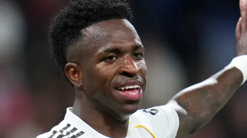 Vini Jr após gol do Real Madrid – (Photo by Aitor Alcalde/Getty Images)
