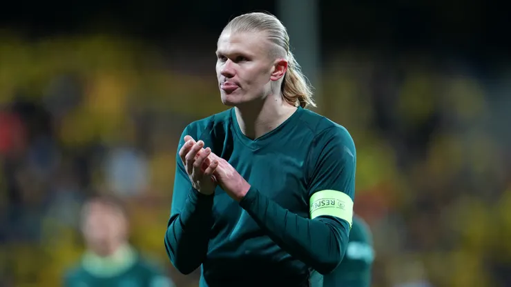 Haaland passou em branco contra o Bodo/Glimt. Foto: Martin Ole Wold/Getty Images
