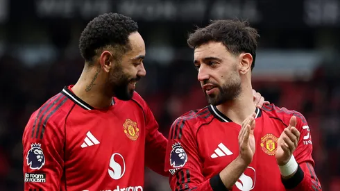 Manchester United quer renovar com Bruno Fernandes antes da Copa. (Photo by Michael Regan/Getty Images)