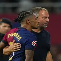 Técnico do Barcelona, Hansi Flick volta a exaltar Raphinha