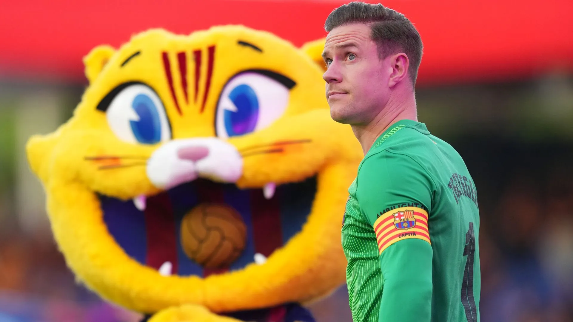 Ter Stegen foi capitão do Barcelona (foto: Alex Caparros/Getty Images)