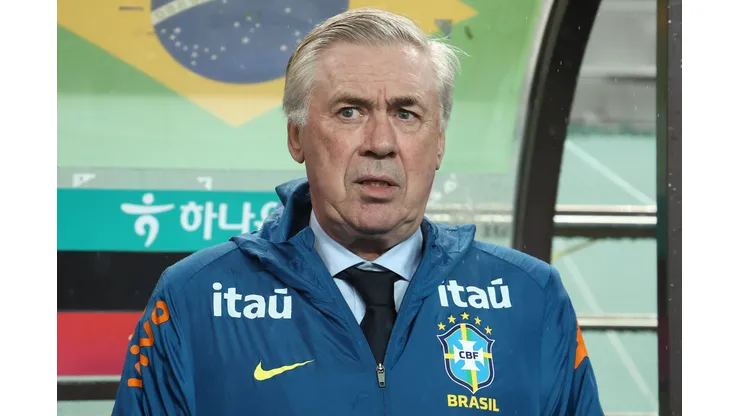 O técnico Carlo Ancelotti em jogo da Seleção Brasileira (Chung Sung-Jun/Getty Images)