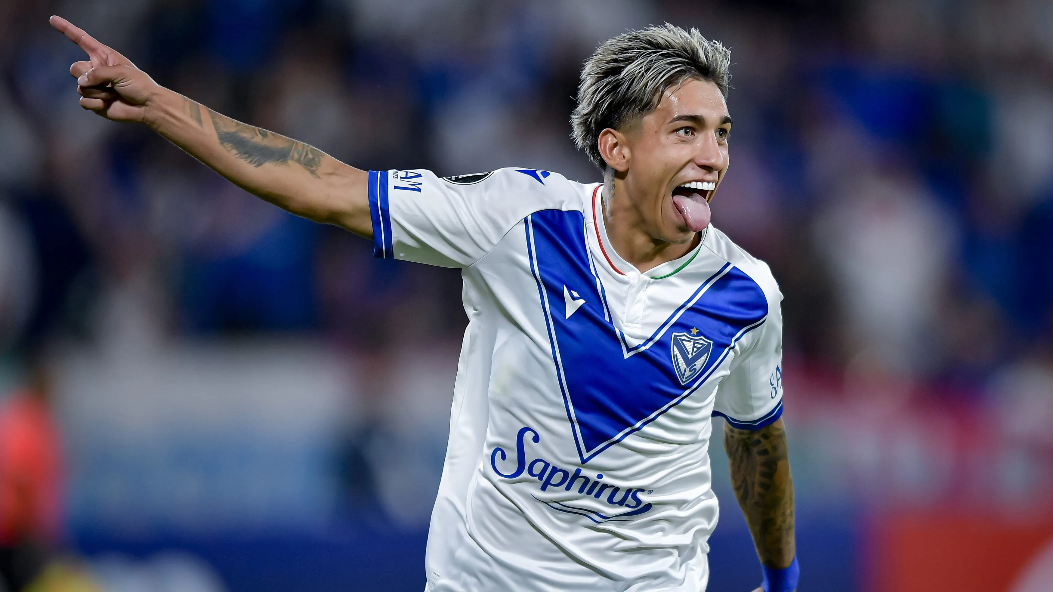 Maher Carrizo, alvo do Benfica, em jogo do Vélez. Foto: Marcelo Endelli/Getty Images
