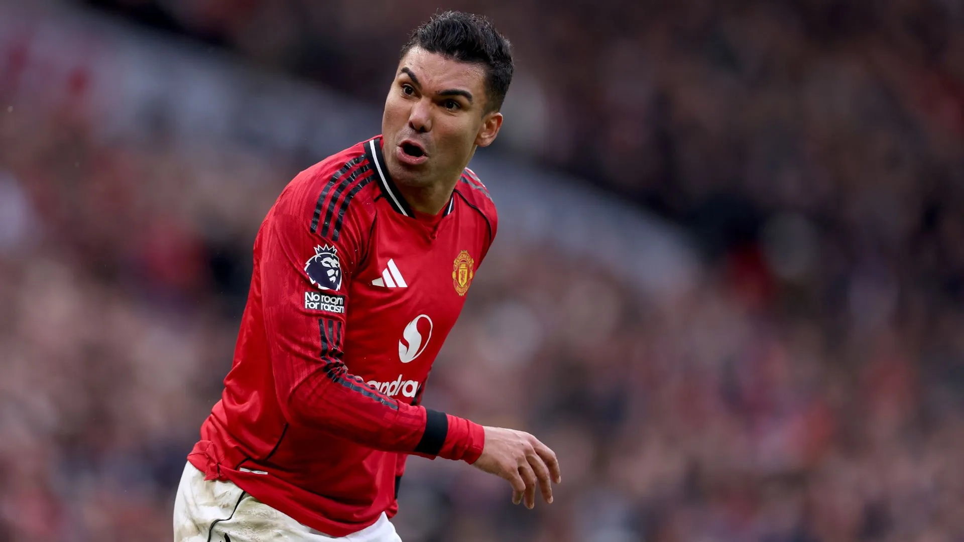 Casemiro é um dos prováveis titulares do Manchester United para o clássico diante do Arsenal (foto: Carl Recine/Getty Images)