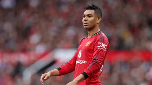 Casemiro em campo com o Manchester United (Matt McNulty/Getty Images)