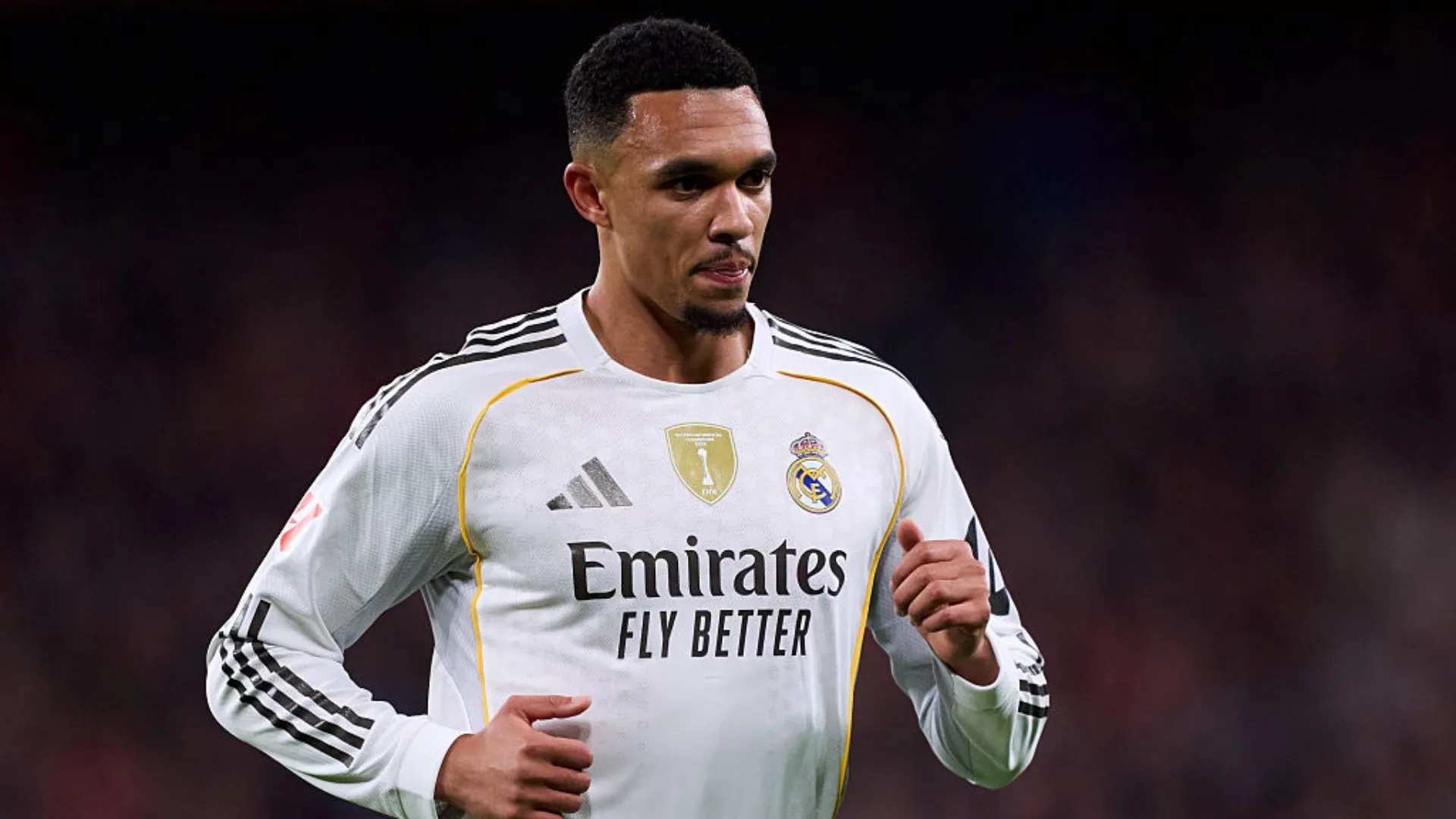 Alexander-Arnold em campo pelo Real Madrid. Foto: Juan Manuel Serrano Arce/Getty Images.