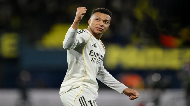 Mbappé comemora gol pelo Real Madrid – David Ramos/Getty Images