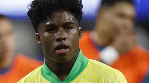 Endrick supera Ronaldo Fenômeno e se torna o jogador mais jovem a marcar um hat-trick na Europa. (Foto: Buda Mendes/Getty Images)