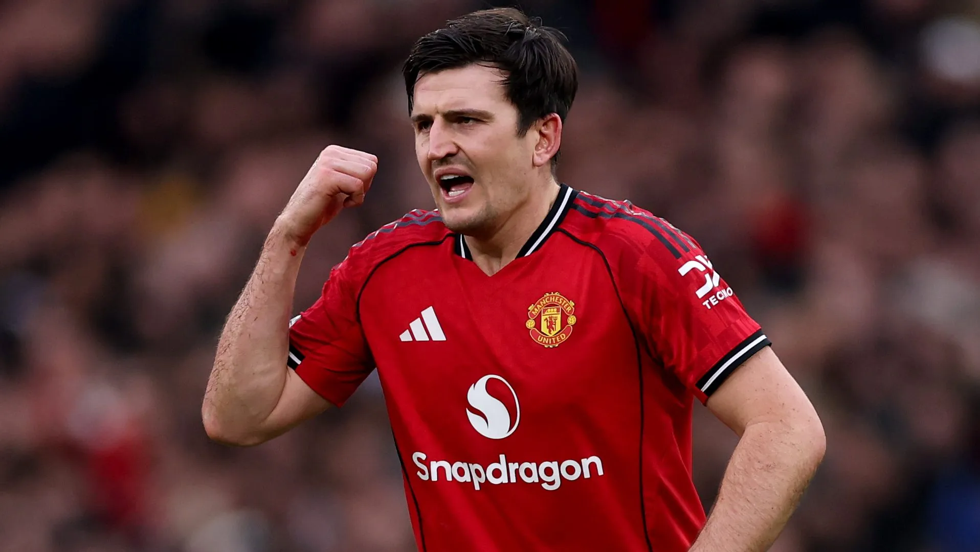 Harry Maguire em jogo do Manchester United. Foto: Carl Recine/Getty Images