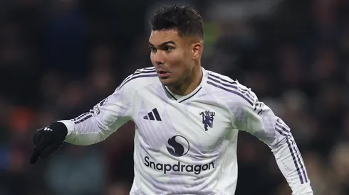 Casemiro durante jogo do United. (Photo by Michael Regan/Getty Images)
