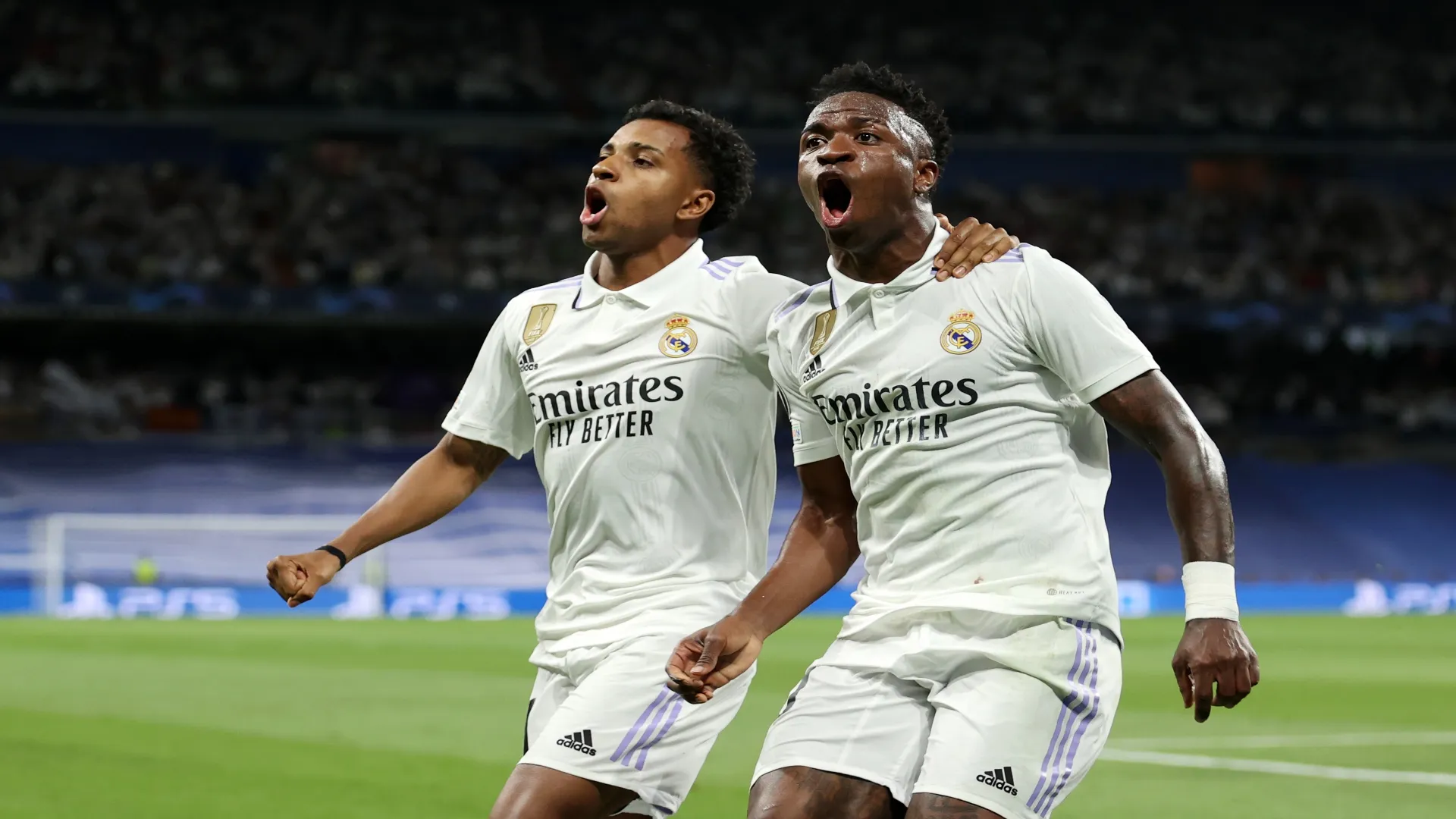 Vini Jr e Rodrygo em 2023 pelo Real Madrid – Julian Finney/Getty Images