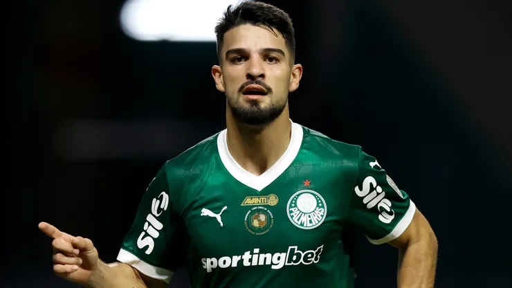Flaco López em campo pelo Palmeiras. Foto: Miguel Schincariol/Getty Images