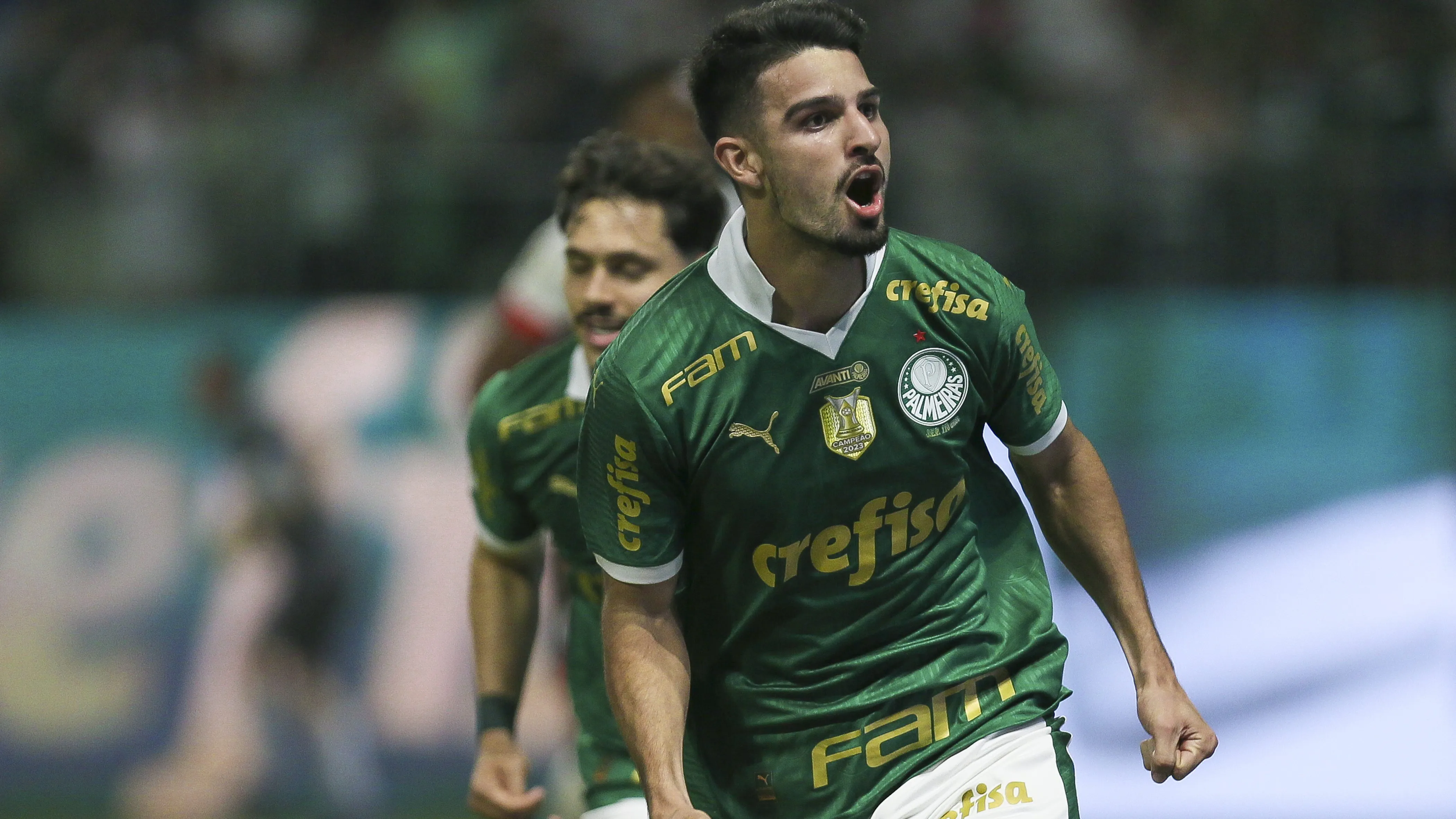 Flaco López em jogo do Palmeiras. Foto: Ricardo Moreira/Getty Images