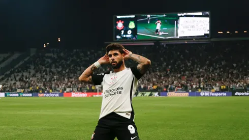 Yuri Alberto comemora gol pelo Corinthians (Miguel Schincariol/Getty Images)