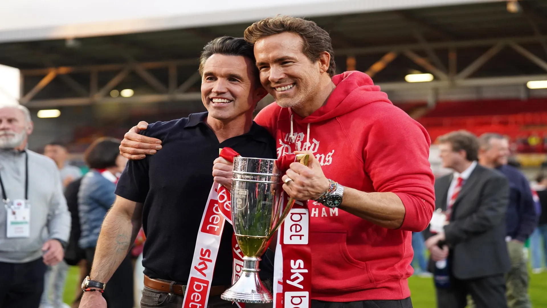 Os atores Ryan Reynolds e Rob McElhenney, donos do Wrexham – Kya Banasko/Getty Images