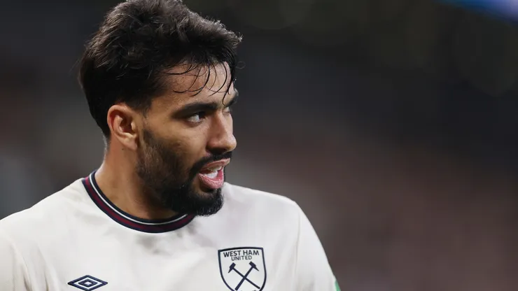 O meia Lucas Paquetá em jogo do West Ham (Michael Regan/Getty Images)