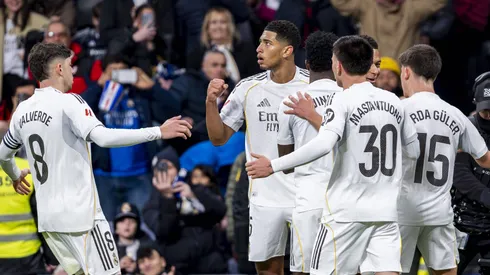 Valverde, Bellingham, Mastantuono, Arda Güller e Camavinga tiveram uma conversa com Florentino Pérez, presidente do Real Madrid. IMAGO / Alberto Gardin