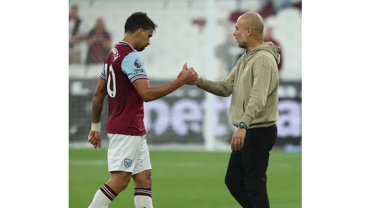 Em entrevista, Pep Guardiola explica pedido de contratação de Paquetá em 2023. (Foto de Richard PelhamGetty Images)