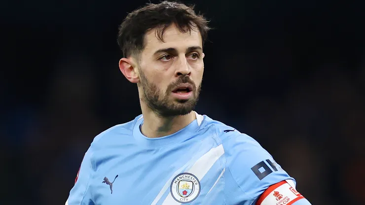 Bernardo Silva em campo pelo Manchester City. Foto: Lewis Storey/Getty Images