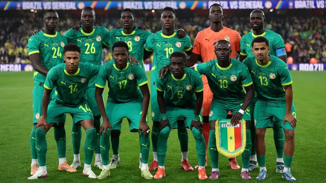 Seleção do Senegal antes do amistoso internacional no Emirates Stadium. Foto: Harry Murphy/Getty Images