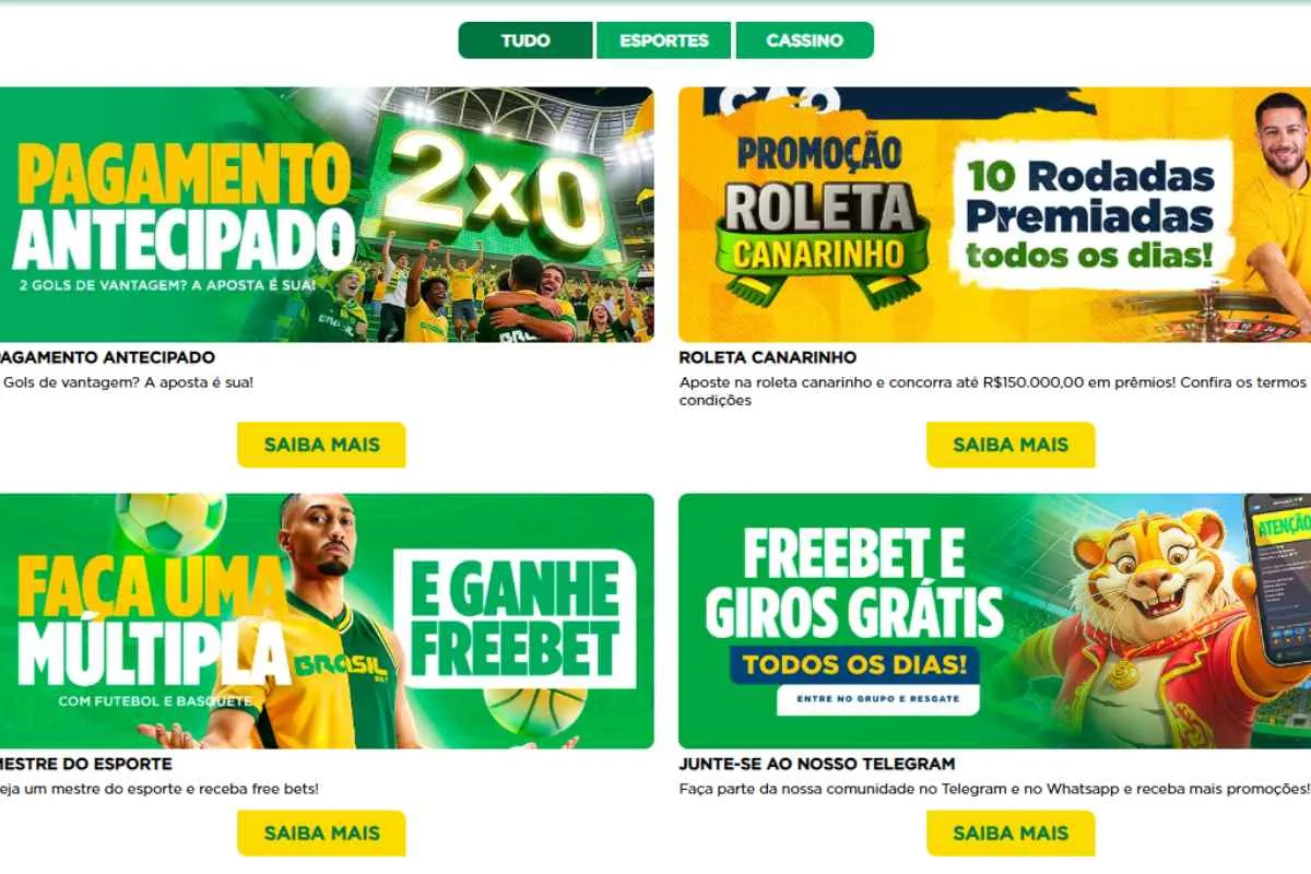 Casa conta com diversas ofertas para os apostadores (Reprodução)