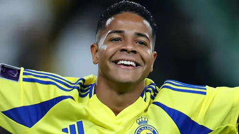 Wesley comemora gol pelo Al-Nassr. (Photo by Abdullah Ahmed/Getty Images)