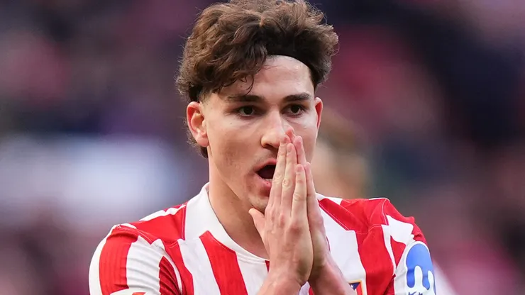 Julián Álvarez em campo pelo Atlético de Madrid. Foto: Angel Martinez/Getty Images