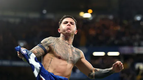 Enzo Fernández comanda vitória do Chelsea na PL. Richard Pelham/Getty Images.