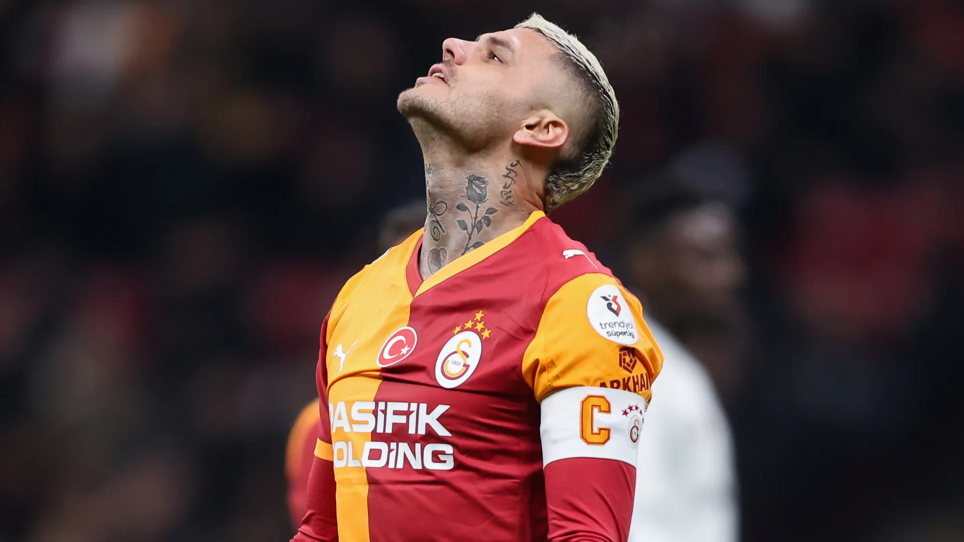 Mauro Icardi durante partida com a camisa do Galatasaray