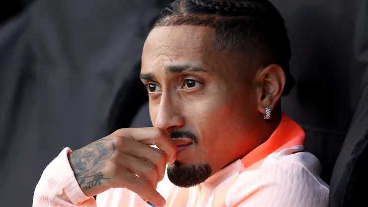 O atacante Raphinha em treino do Barcelona (George Wood/Getty Images)
